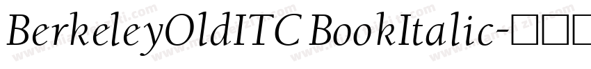 BerkeleyOldITC BookItalic字体转换